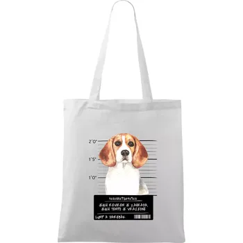 Lump a darebák bígl - Taška bavlněná - 42 x 38 cm ( Bílá )