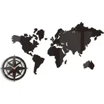 3D nalepovací hodiny World wenge