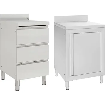 vidaXL Gastro kuchyňské skříňky 2 ks nerezová ocel [3081937]