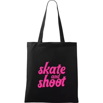 Nákupní taška Biatlon skate and shoot růžová - Taška bavlněná - 42 x 38 cm ( Černá )