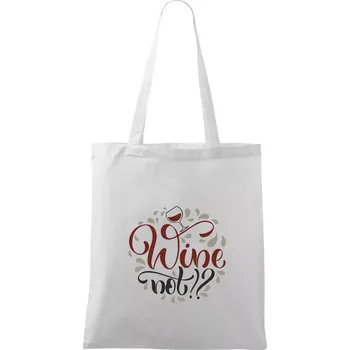 Wine not barevné - Taška bavlněná - 42 x 38 cm ( Bílá )