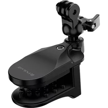 puluz držák na helmu pro akční kamery – otočný klip 360° (černý)