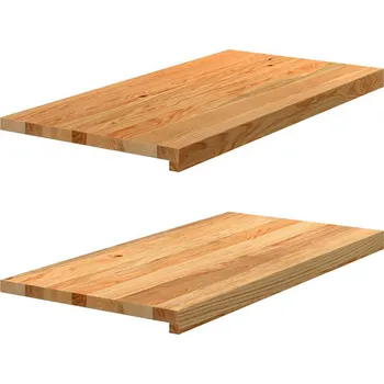 Stavební výplň vidaXL Okenní parapety 2 ks neošetřené 80x40x2cm masivní dubové dřevo [4009198] Barva: světle hnědá