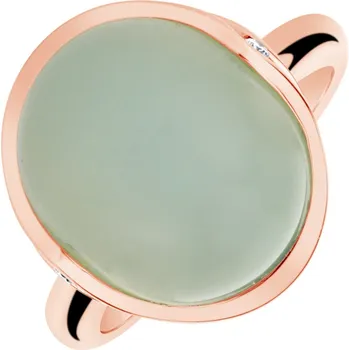 Prsten Prsten s chalcedonem a diamanty Fairytale Drop