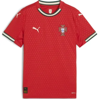 Pánské oblečení PUMA Dětské tričko pro mládež Heimtrikot 2025 PUMA 10 LET BÉŽOVÁ|ČERVENÁ