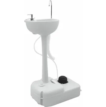 Chemické WC vidaXL Kempingový stojan na mytí rukou Šedá 50,5 x 33 x 103 cm [42001430]