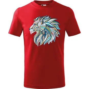 Dětská móda DOBRÝ TRIKO Dětské tričko Hlava lva Velikost: 146/10 let, Barva: Červená