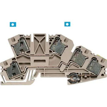 Weidmüller PDL 4/N/L/PE Instalace vícevrstvé svorky, PUSH IN, 4 mm2, 400 V, 32 A, Tmavě béžová