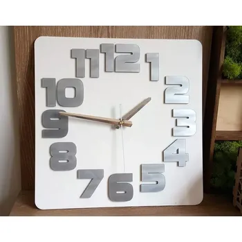 Hodiny Nástěnné hodiny Logic bílo-šedé