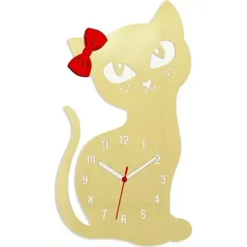 Hodiny Nástěnné hodiny Cat zlaté