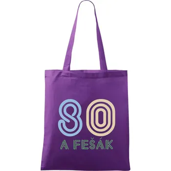 80 a fešák - Taška bavlněná - 42 x 38 cm ( Fialová )