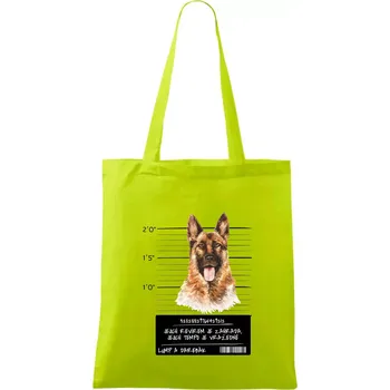 Lump a darebák - Německý ovčák - Taška bavlněná - 42 x 38 cm ( Limetková )