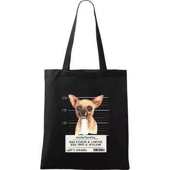 Nákupní taška Lump a darebák čivava - Taška bavlněná - 42 x 38 cm ( Černá )