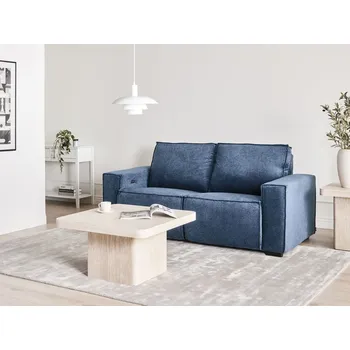 Pohovka Pohovka modrá polyesterové čalounění elektricky nastavitelná polohovatelná 2místná moderní styl obývací pokoj Beliani