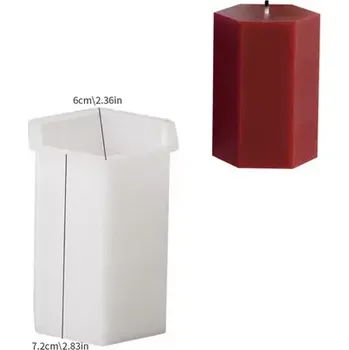 Forma na odlévání Silikonová forma na svíčky - šestihranová základna