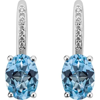 Náušnice Náušnice s diamanty a topazem Lauriene