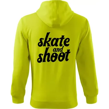 Pánská móda Biatlon skate and shoot - Mikina s kapucí na zip trendy zipper - M ( Limetková )