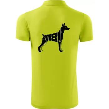 Pánská košile Dobrmans - nápis v tělě - Polokošile Victory sportovní (dresovina) - XL ( Limetková )