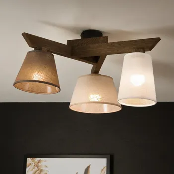 Brilagi - LED Přisazený lustr ANTHONY 3xE14/40W/230V dub ořech