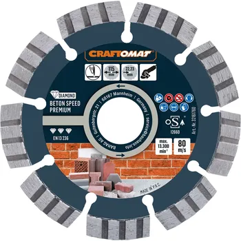 Řezný kotouč Craftomat Diamantový řezný kotouč Beton speed Premium, ø 115 × 2,3 × 22,23 mm, 13300 ot./min. 6680005
