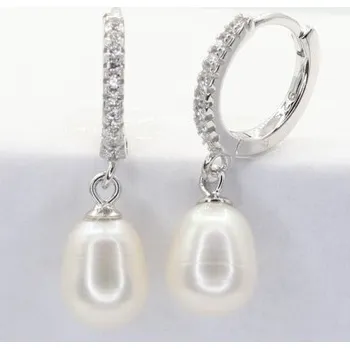 Náušnice Stříbrné náušnice kamenové kroužky