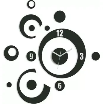 Hodiny 3D nalepovací hodiny Planets wenge