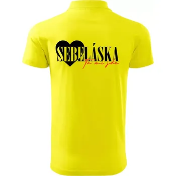 Pánská košile Sebeláska ta mi jde - Polokošile pánská Pique Polo 203 - 5XL ( Citrónová )