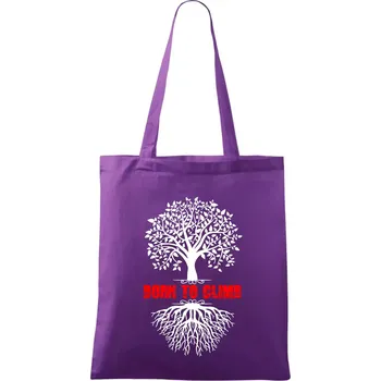 Born to climb - Taška bavlněná - 42 x 38 cm ( Fialová )