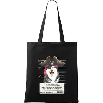 Nákupní taška Lump a darebák husky - Taška bavlněná - 42 x 38 cm ( Černá )