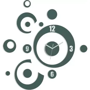 Hodiny 3D nalepovací hodiny Planets šedé