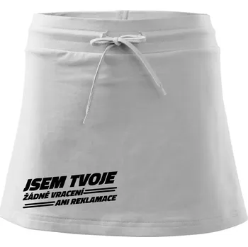 Dámská sukně Jsem tvoje žádné vracení - Sportovní sukně - two in one - M ( Bílá )