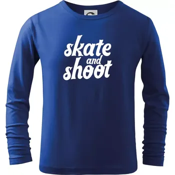 Chlapecké tričko Biatlon skate and shoot - Triko dětské Long Sleeve - 122 cm/6 let ( Královská modrá )