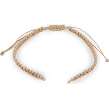 Materiál na výrobu šperku Polotovar na výrobu shamballa náramku, barva 1 béžová světlá