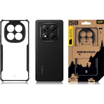 Pouzdro na mobilní telefon Zadní kryt Tactical Quantum Stealth pro Xiaomi Redmi Note 14 Pro 5G, transparentní černá