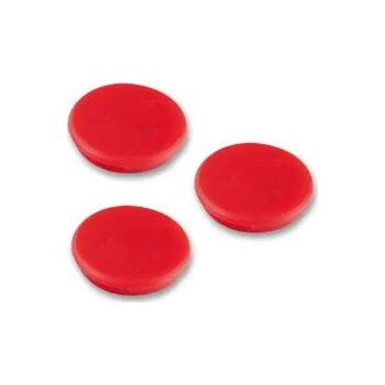 Dekorativní magnet Magnety v plastu - průměr 32 mm, 10 ks, červené