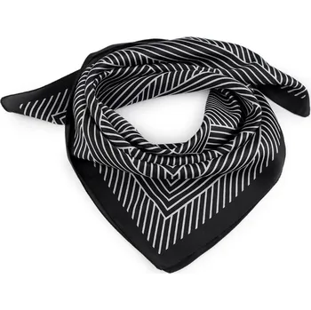 Šátek Saténový šátek 65x65 cm - 4 černá bílá