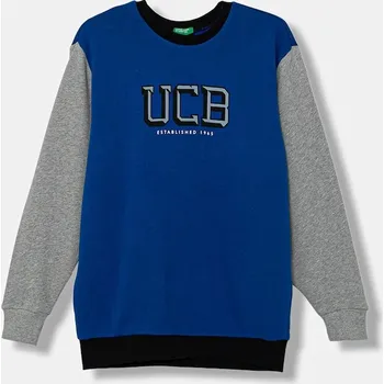 Chlapecká mikina Dětská bavlněná mikina United Colors of Benetton 3J68C10PZ.G.seasonal modrá 55X, vel. 120