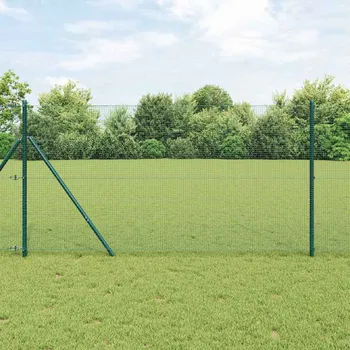 Plot zahrada-XL Svařovaný drátěný plot se 13 sloupky Zelený 1.2x50 m Ocel 3351765