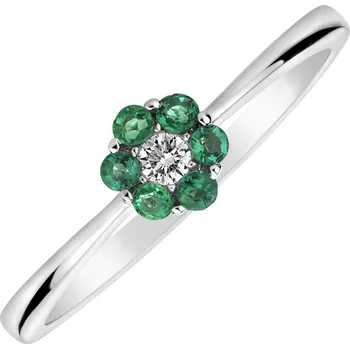 Prsten Prsten s diamantem a smaragdy Shiny Constellation