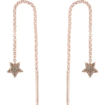 Náušnice Náušnice s hnědými diamanty Amazing Night