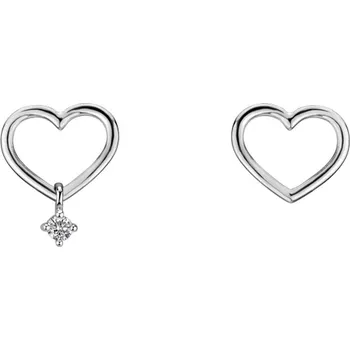 Náušnice Náušnice s diamantem Heart Tear