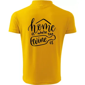 Pánská košile Home is where wine is - Polokošile pánská Pique Polo 203 - 4XL ( Žlutá )