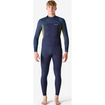 Neoprenový oblek DECATHLON Pánský neopren na surf 500 neopren 3/2 mm modro-khaki M MODRÁ|ZELENÁ