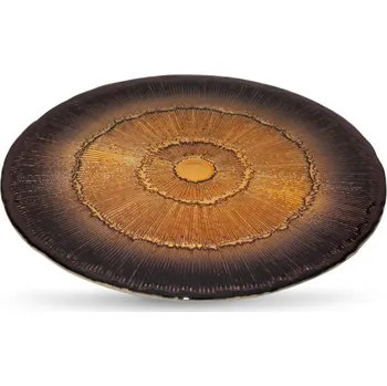 Talíř Dekorační talíř BONITA 02 hnědý / oranžový