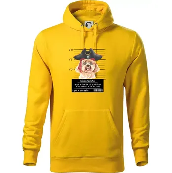 Pánská mikina Lump a darebák pudl - Mikina pánská Cape s kapucí - 4XL ( Žlutá )