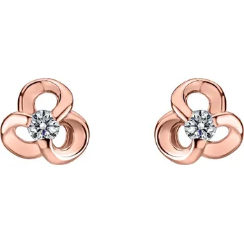 Náušnice Náušnice s diamantem Curled Flower