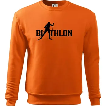 Pánská mikina Biathlon nápis - Mikina Essential pánská - S ( Oranžová )