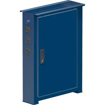 Podnož elektropneumatická, 3 x zásuvka 230V, pneu vývod, v. 840 mm, hl. 603 mm, barva tmavě modrá RAL5010