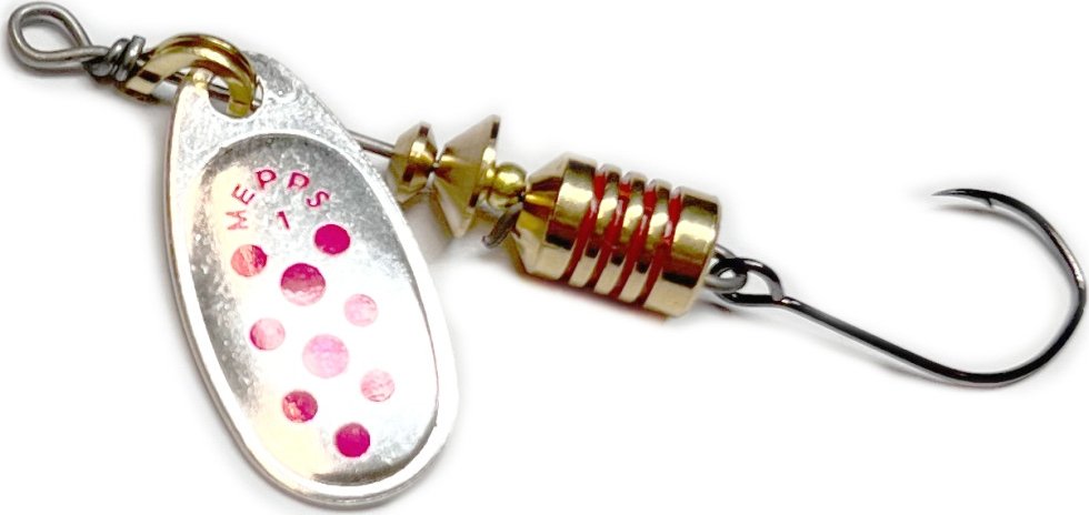 Třpytka Mepps Comet stříbrná/červená 2 Single Hook