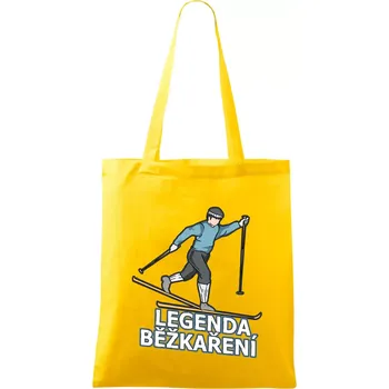 Legenda běžkaření - Taška bavlněná - 42 x 38 cm ( Žlutá )